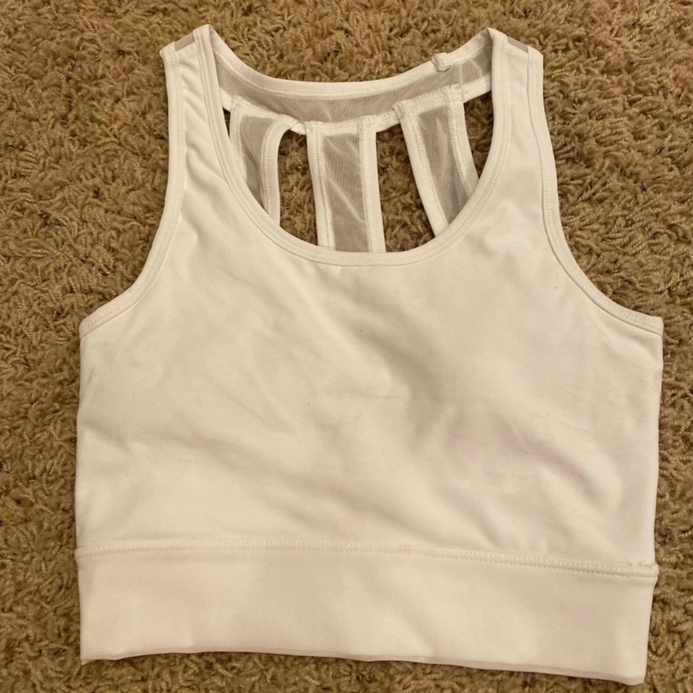 White Sports Bra